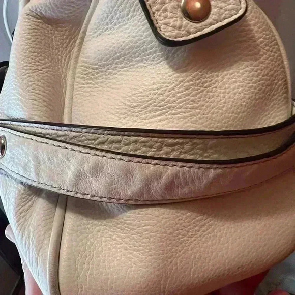 Anne Klein Leather Tote Winter White - Picture 3 of 13